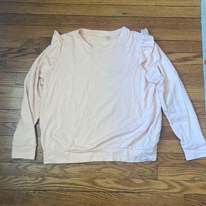 Ruffle sleeve Lauren Conrad sweatshirt